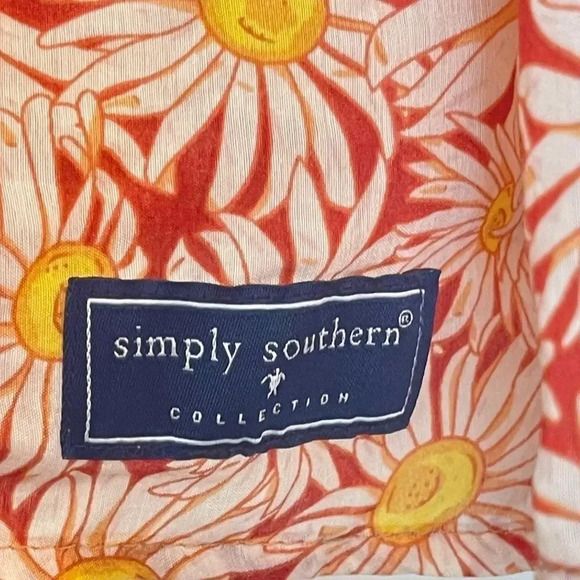 NWT simply southern Sunflower Tieback Lined Blouse - Size XXL NWT - Picture 6 of 6